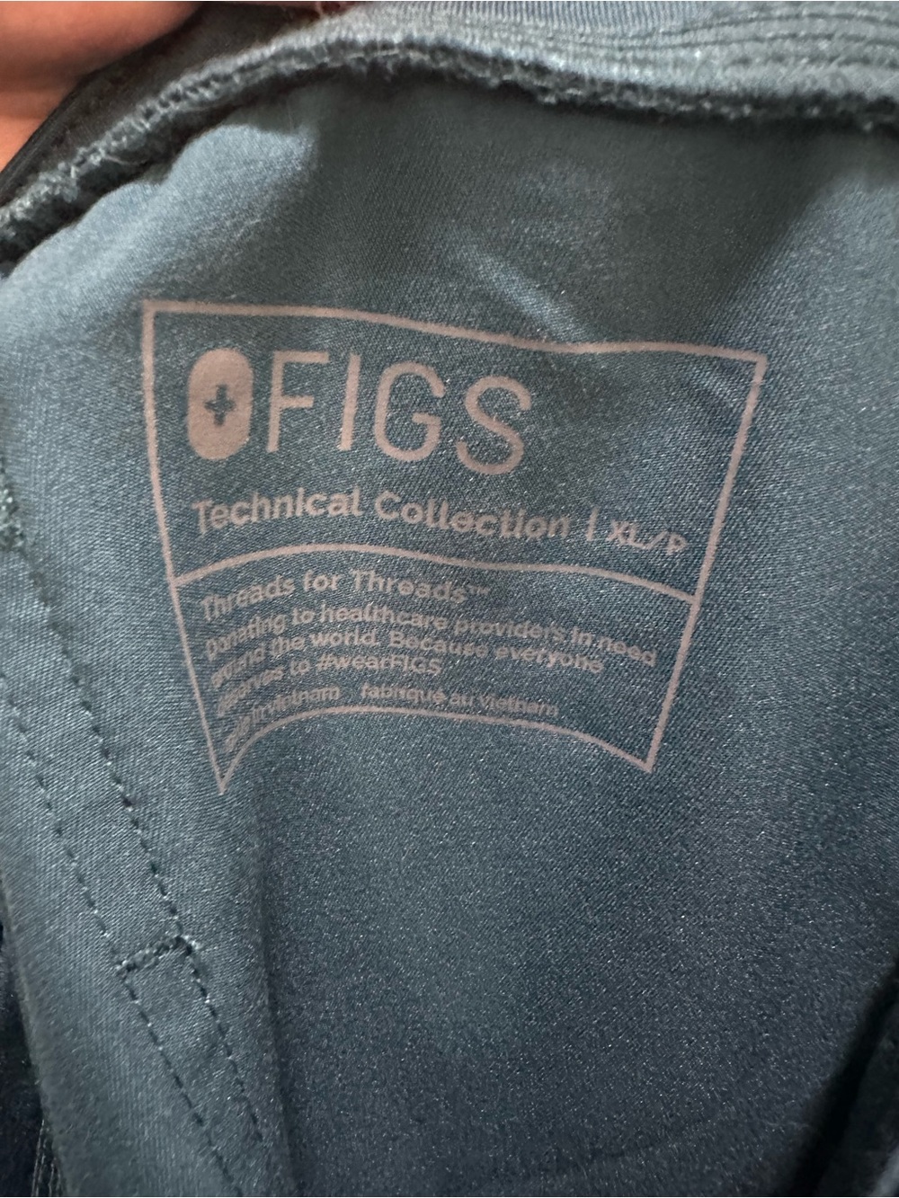 FIGS Caribbean Blue Scrub Top and Joggers Set - Picture 7 of 8